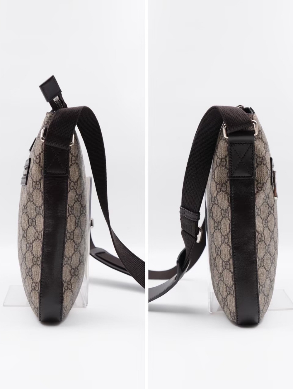 BZ42 💗 Gucci GG Supreme Coated Canvas Messenger Bag - Picture 6 of 12